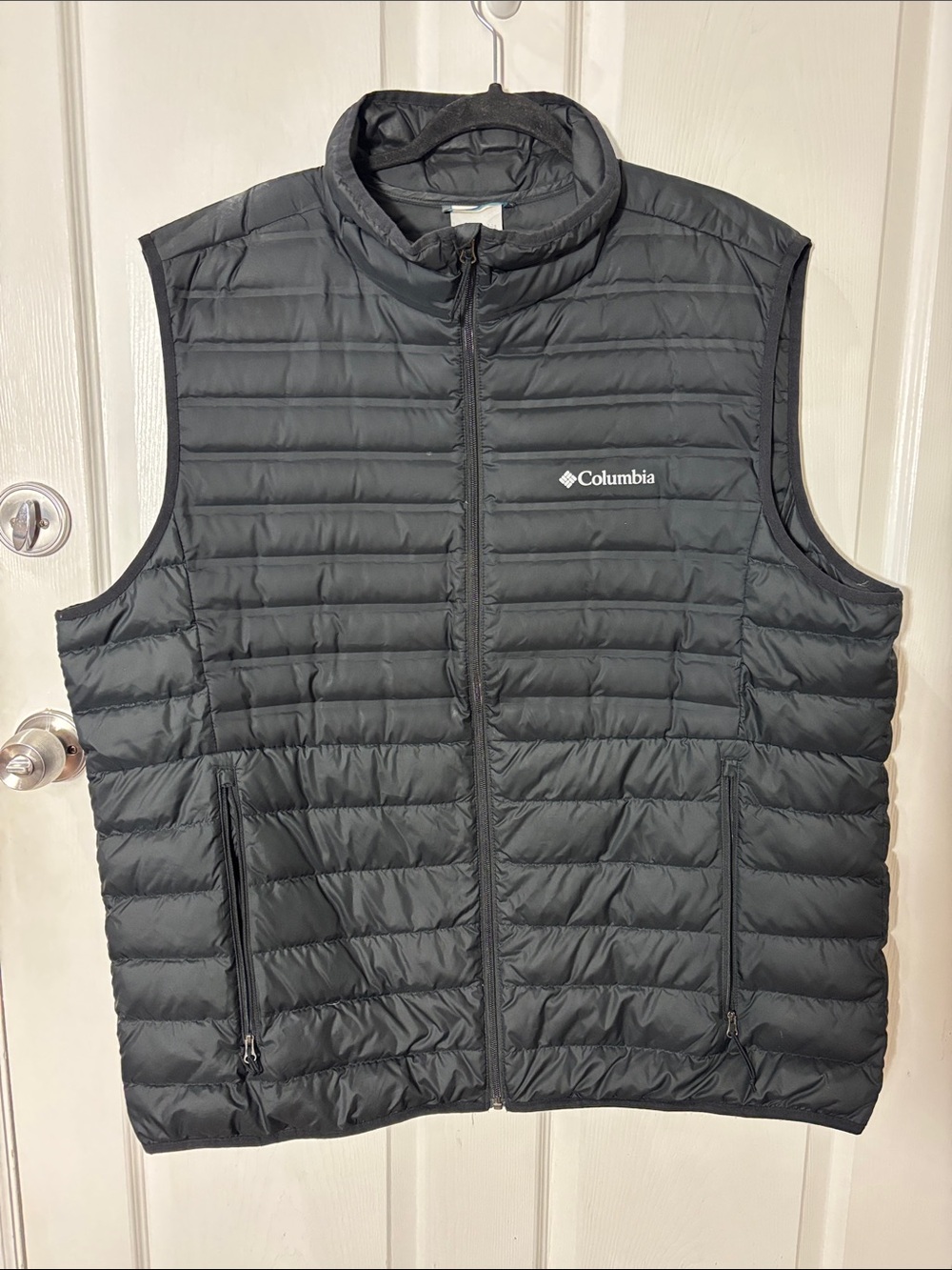 Columbia Black 650 fill Duck down duck feathers Quilted Vest size XXL Gorp core
